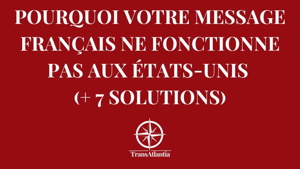message français marche américain 7 solutions communication