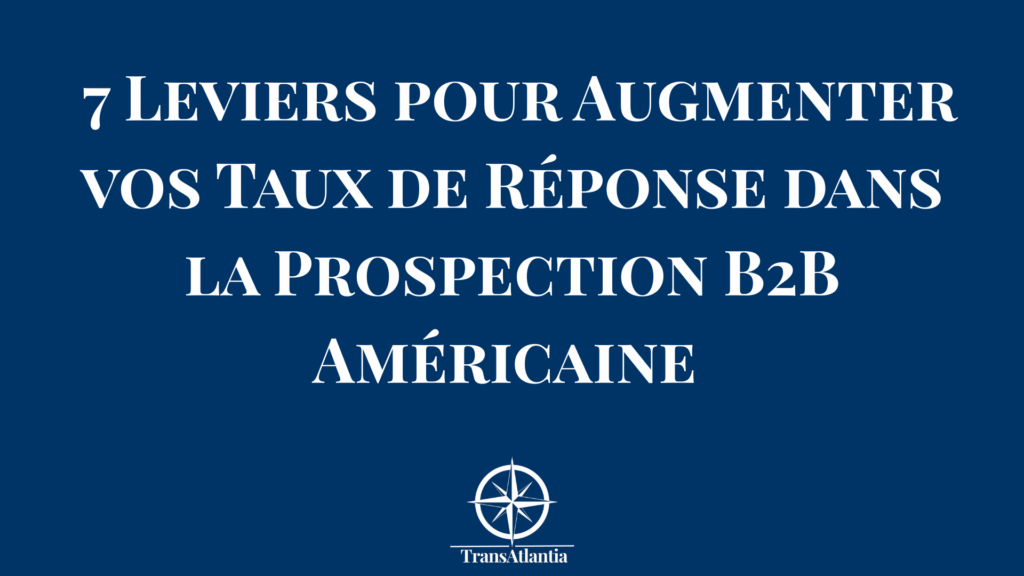 Graphique montrant l'évolution des taux de réponse en prospection B2B sur le marché américain
