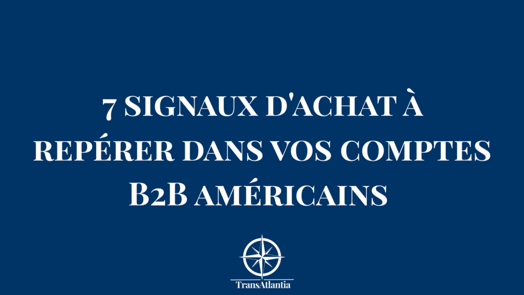 Chef d'entreprise français analysant les signaux d'achat de prospects B2B américains sur tableau de bord CRM