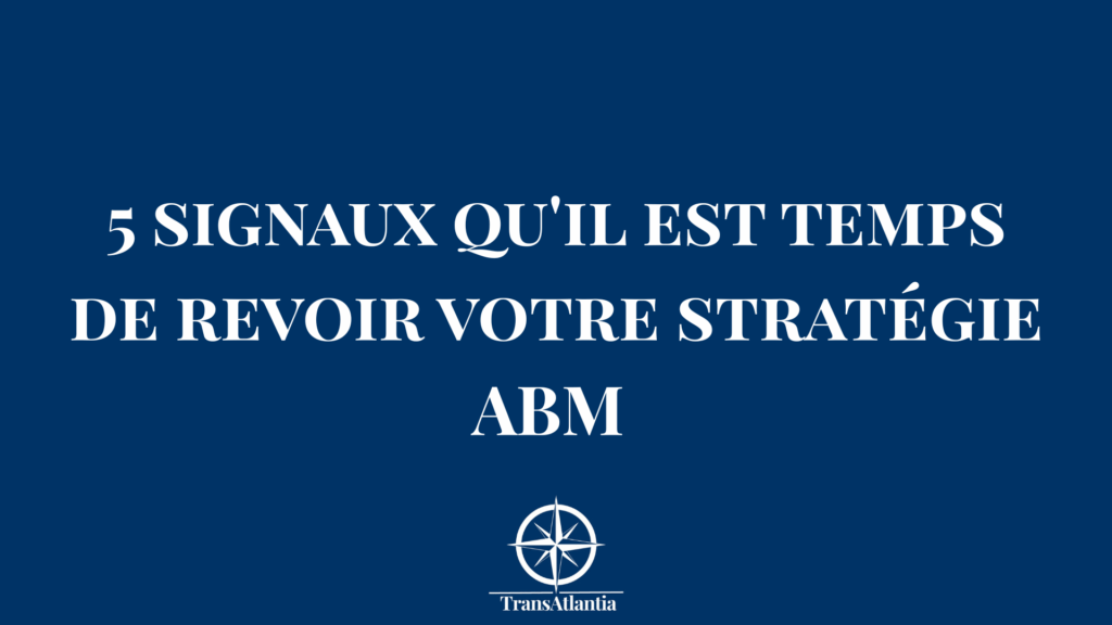 Dashboard analytics ABM montrant les indicateurs de performance en baisse avec zones d'alertes rouges