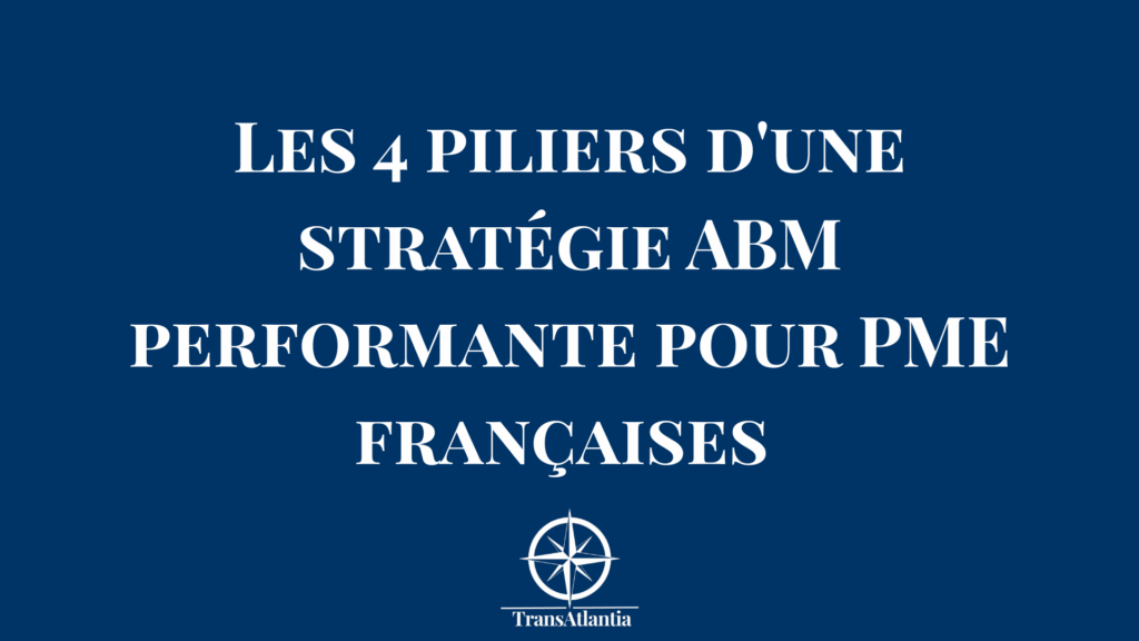 Schéma illustrant les quatre piliers d'une stratégie Account-Based Marketing pour PME françaises ciblant le marché américain