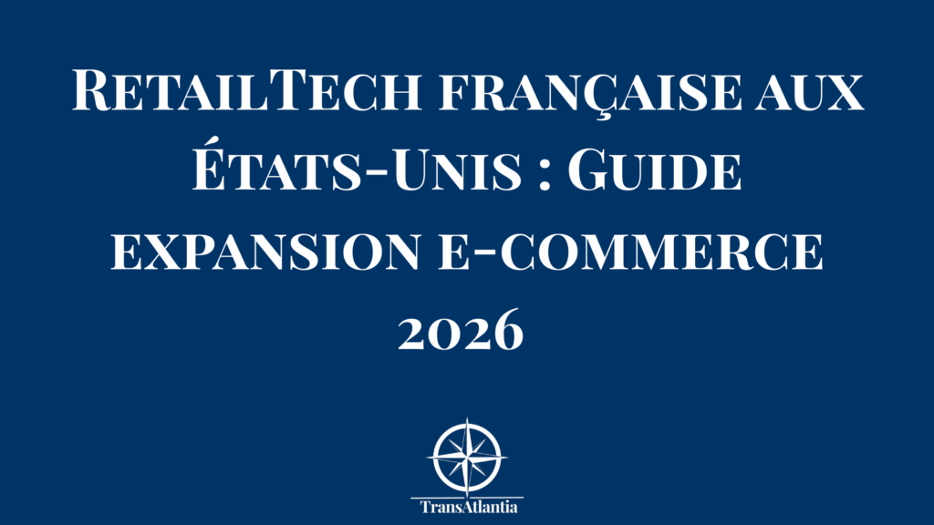 "Entrepreneur français RetailTech présentant stratégie e-commerce expansion États-Unis avec dashboard analytics"
