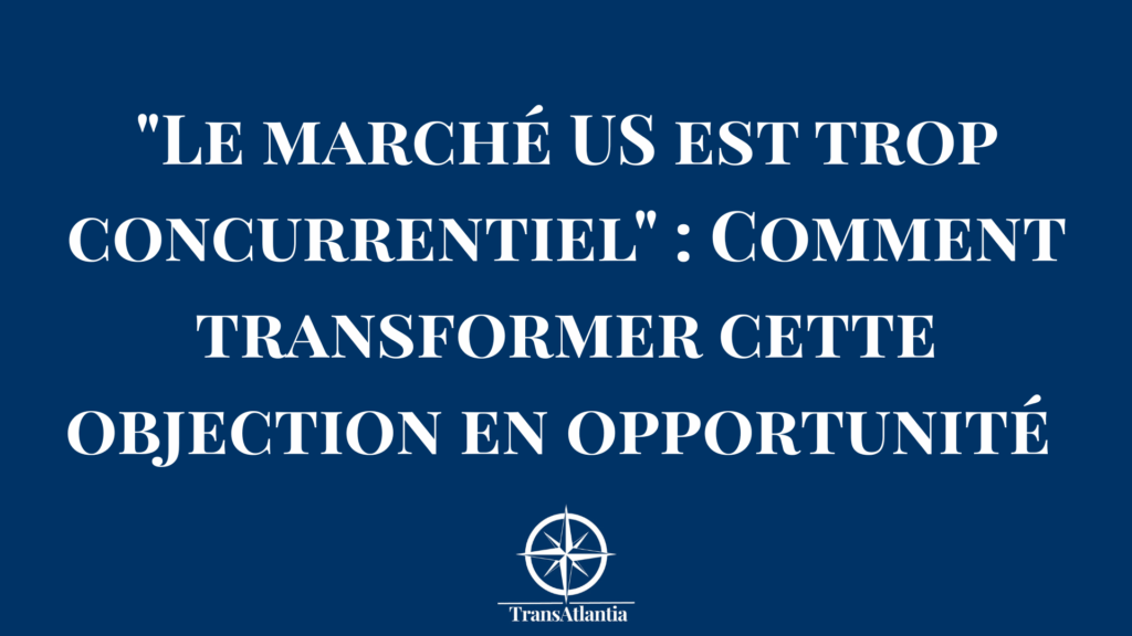 Entrepreneur français analysant la concurrence sur le marché américain avec des graphiques de parts de marché