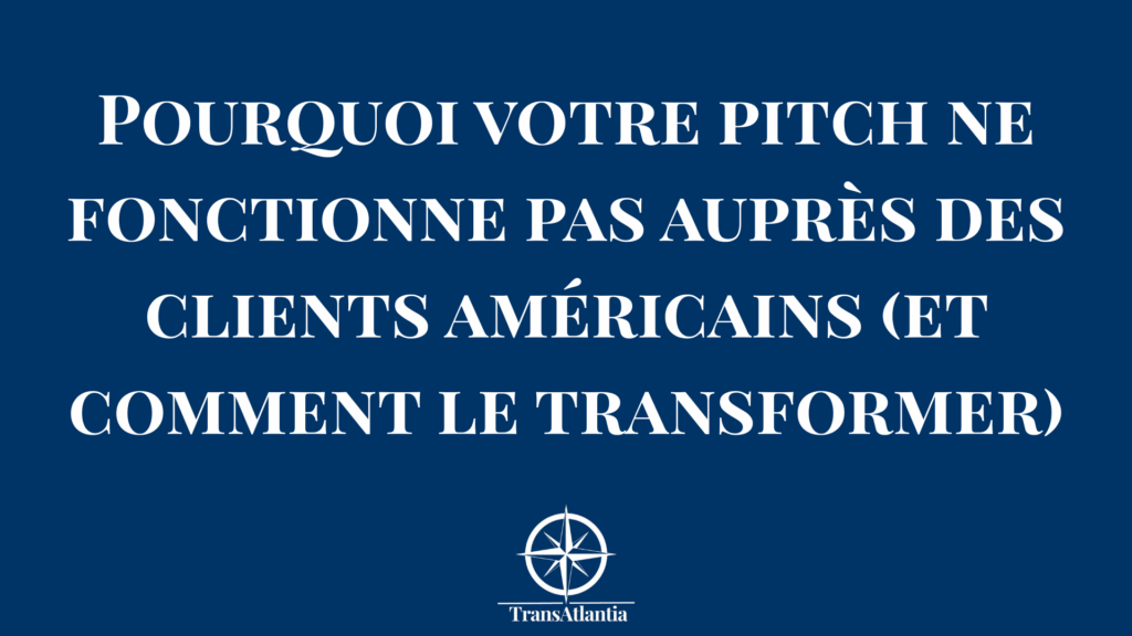 Entrepreneur français présentant son pitch à des investisseurs américains dans une salle de conférence moderne