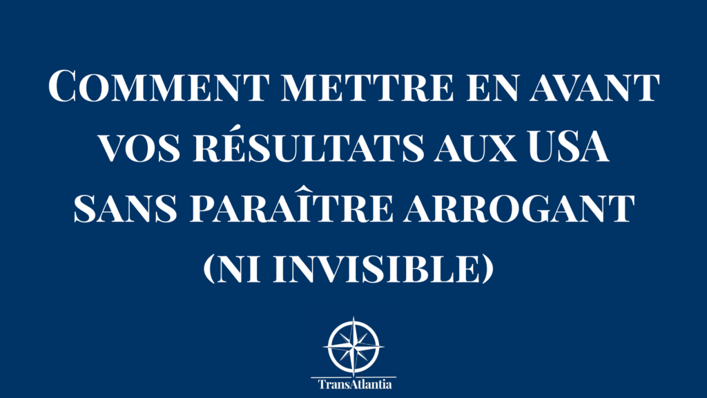 Christina Rebuffet explique comment présenter des résultats chiffrés à un client américain.