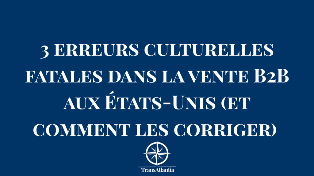 Christina Rebuffet explique les différences culturelles en vente B2B face à un drapeau américain et français.