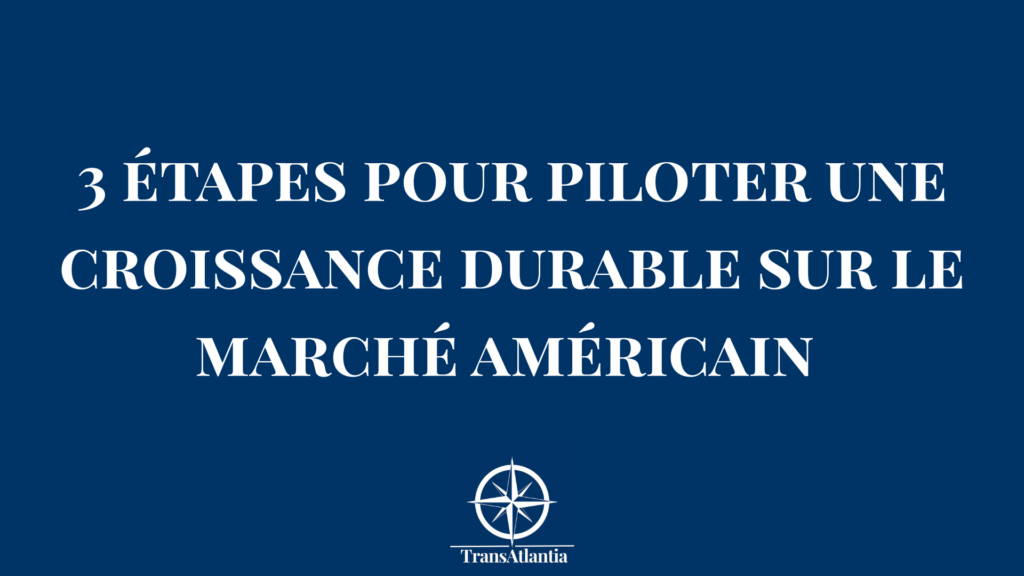Graphique montrant une courbe de croissance stable pour une entreprise française implantée aux États-Unis.