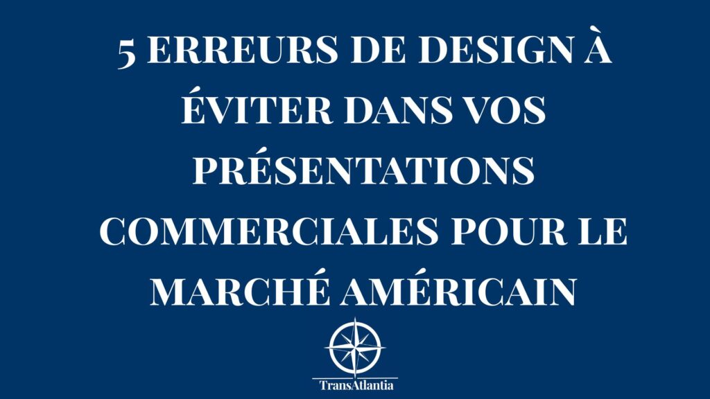 Exemple de slide commerciale optimisée pour le marché américain avec design épuré et message impactant