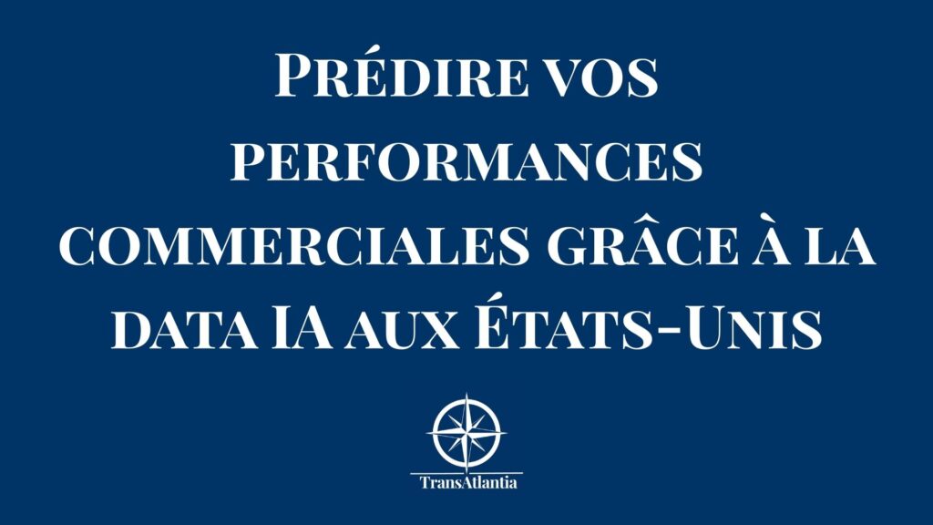 Graphique analytique prédictif IA pour performances commerciales marché américain