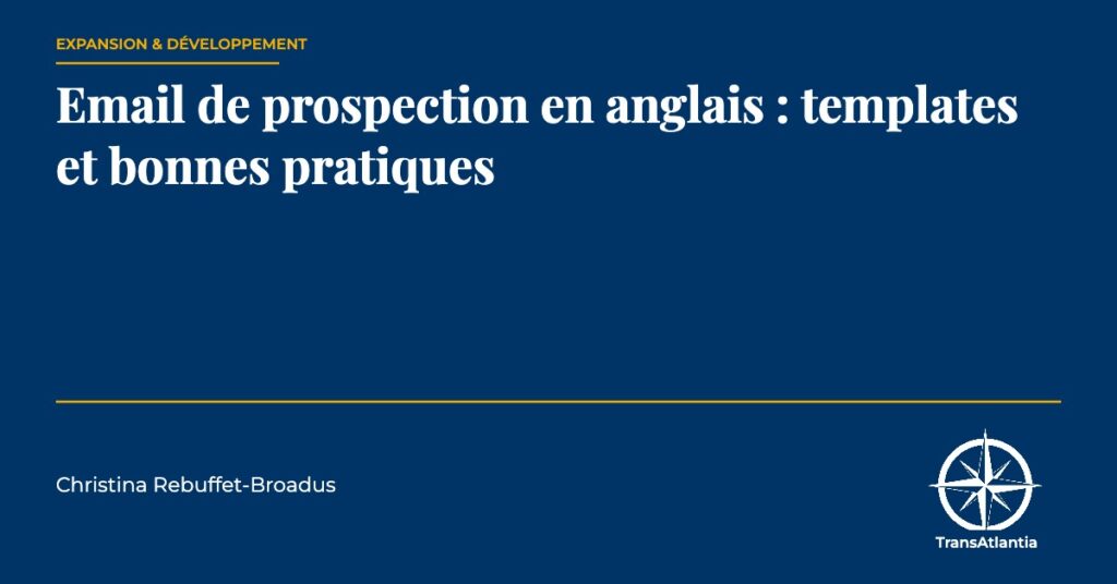 email prospection anglais B2B — Christina Rebuffet