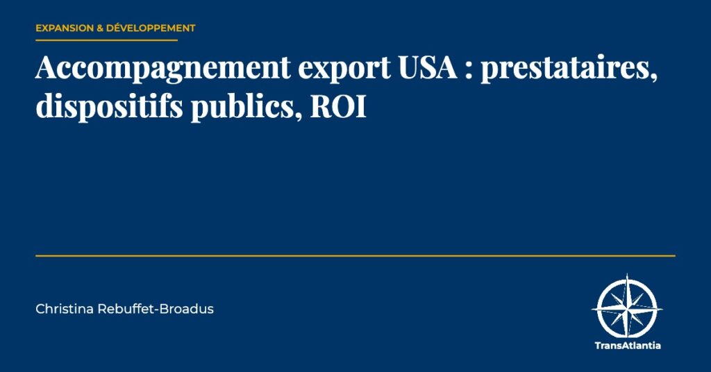 accompagnement export USA prestataires — Christina Rebuffet