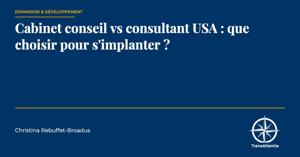 cabinet conseil vs consultant USA — Christina Rebuffet
