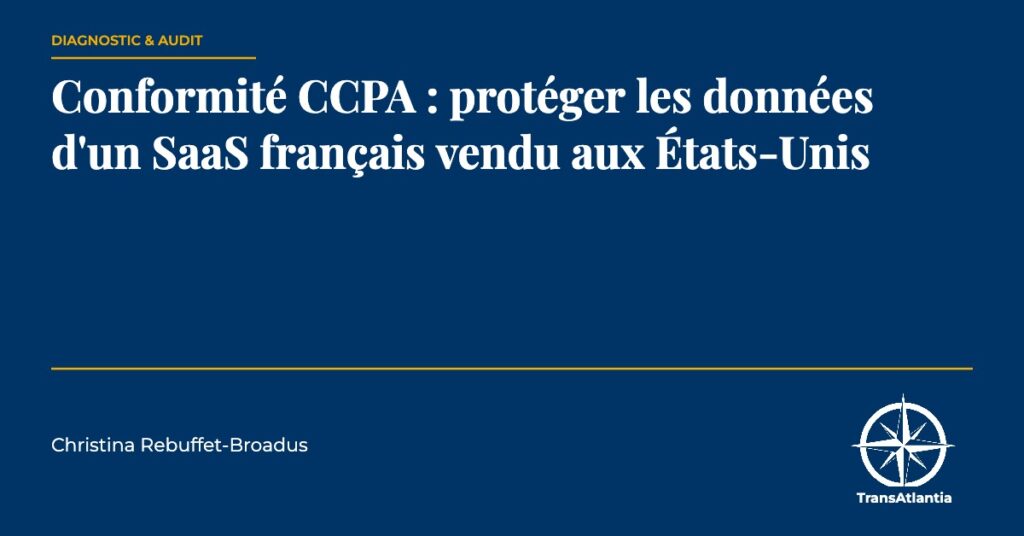 conformité CCPA, par Christina Rebuffet