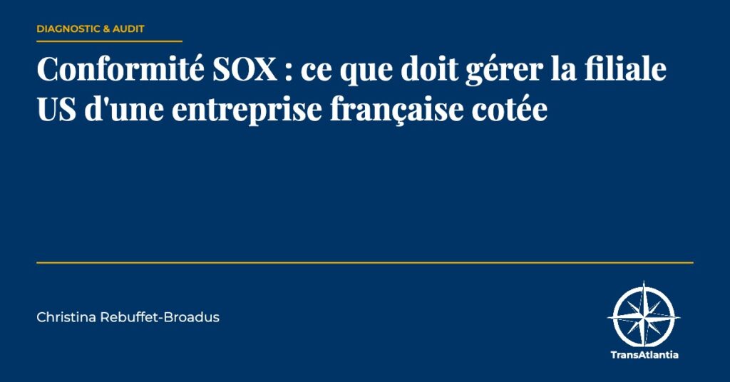 conformité SOX, par Christina Rebuffet
