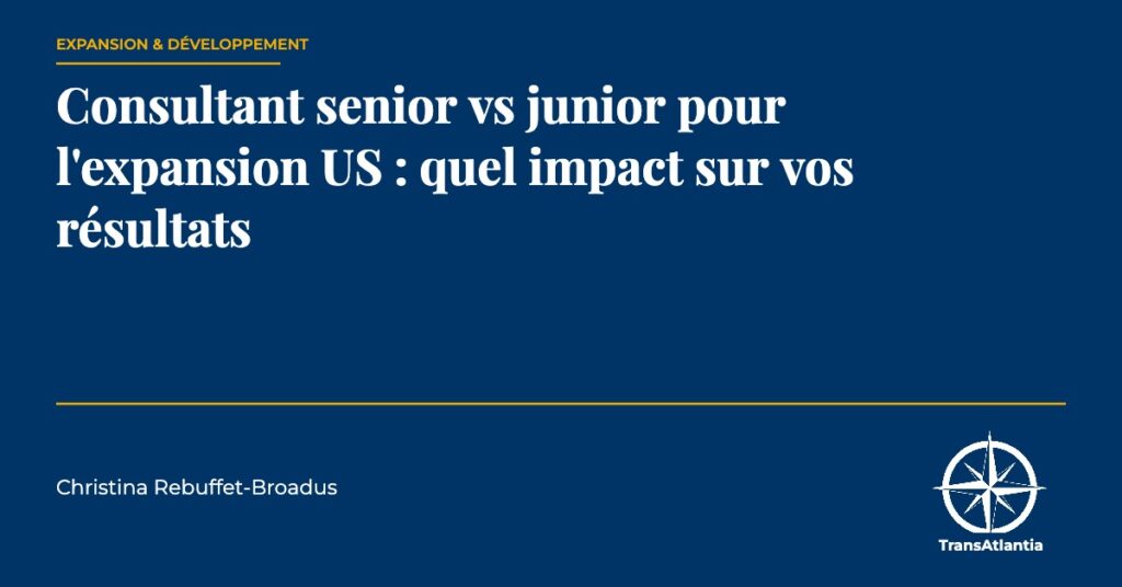 consultant senior junior expansion US — Christina Rebuffet