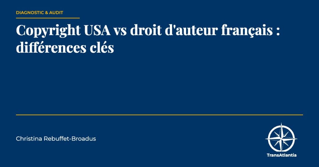 copyright USA droit auteur français, par Christina Rebuffet