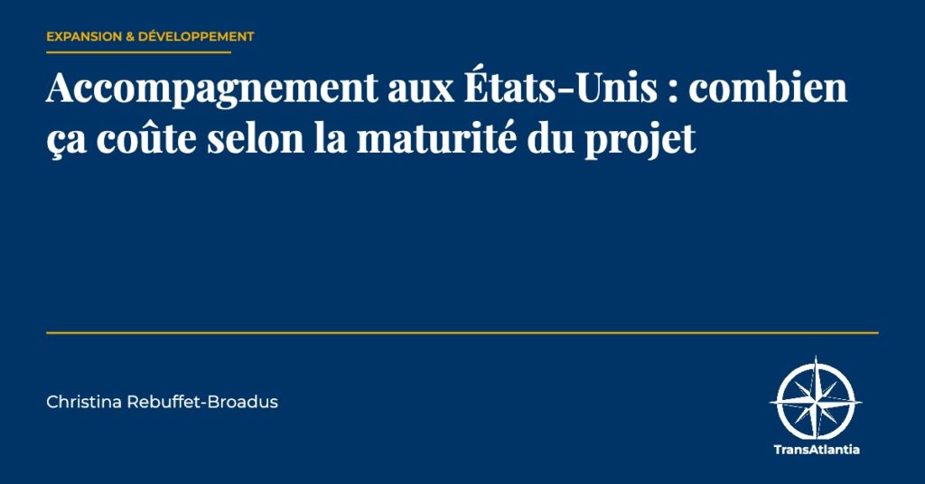 coût accompagnement entreprise USA, par Christina Rebuffet
