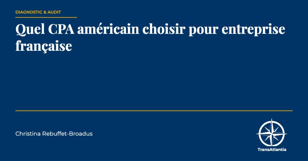 CPA américain, par Christina Rebuffet