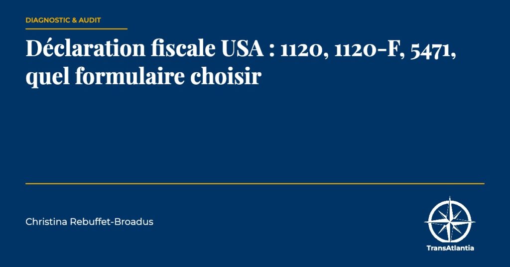 déclaration fiscale américaine, par Christina Rebuffet