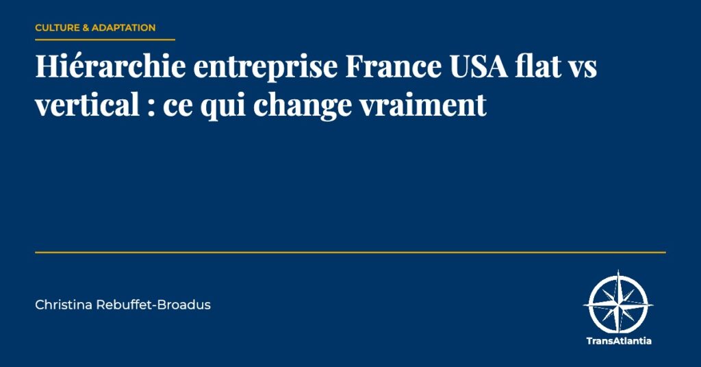 hiérarchie entreprise France USA flat, par Christina Rebuffet