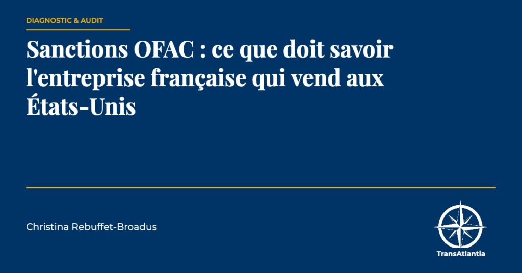 sanctions OFAC, par Christina Rebuffet
