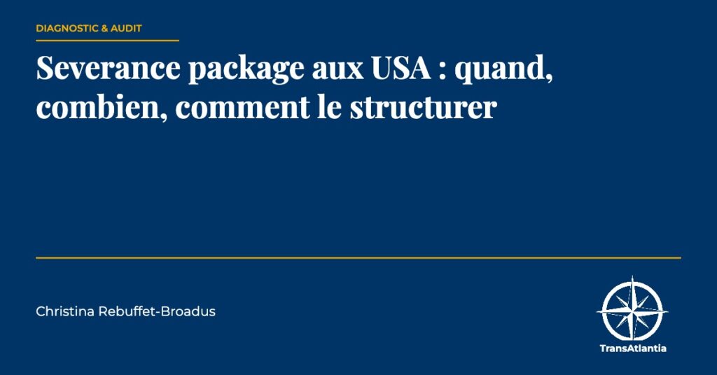 severance package aux USA, par Christina Rebuffet