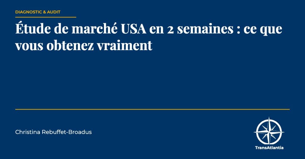 étude marché USA 2 semaines, par Christina Rebuffet
