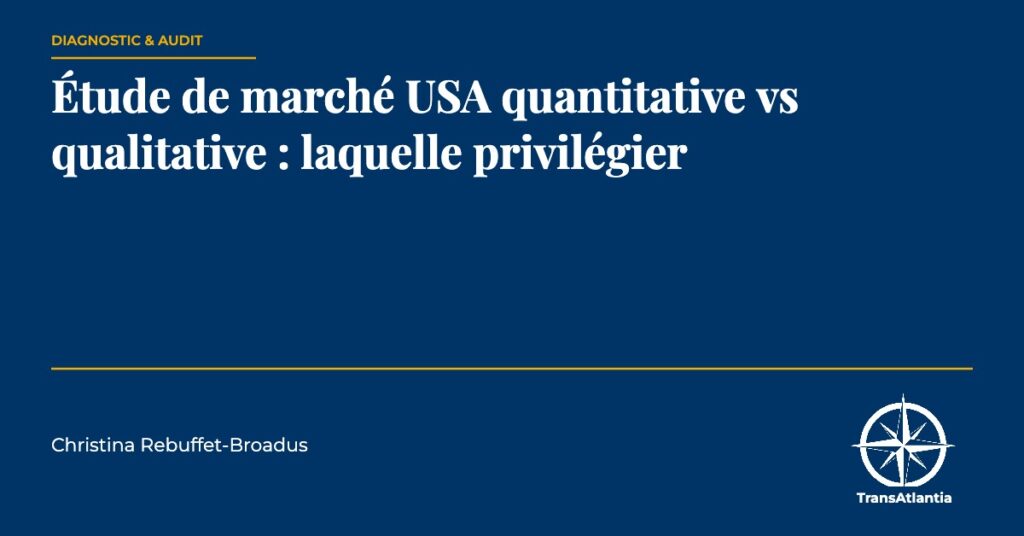 étude marché USA quantitative qualitative, par Christina Rebuffet