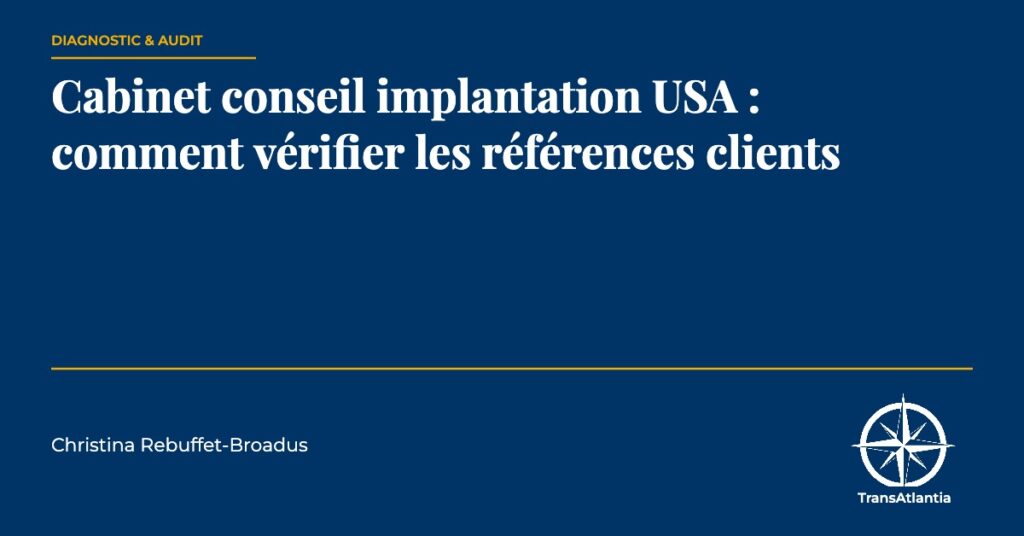 vérifier références cabinet conseil USA — Christina Rebuffet
