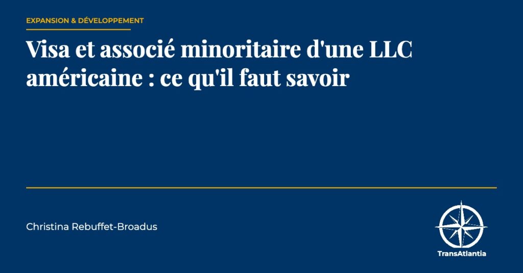 associé minoritaire d'une LLC, par Christina Rebuffet