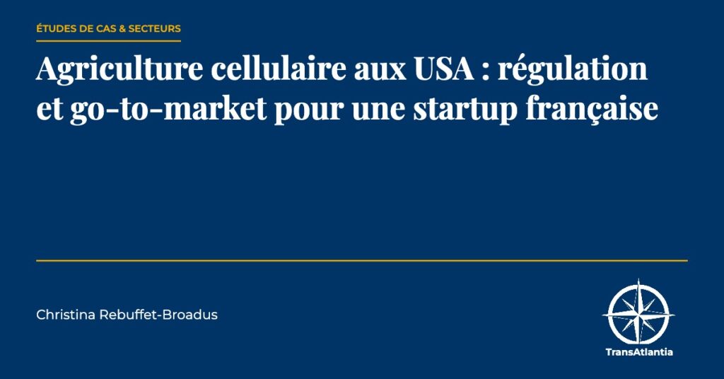 agriculture cellulaire aux USA, par Christina Rebuffet