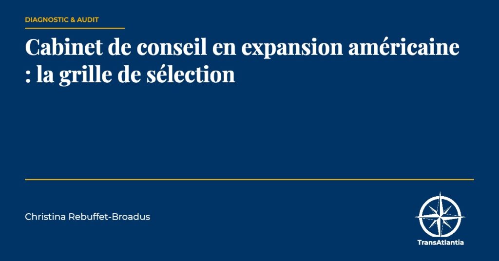 cabinet de conseil en expansion, par Christina Rebuffet