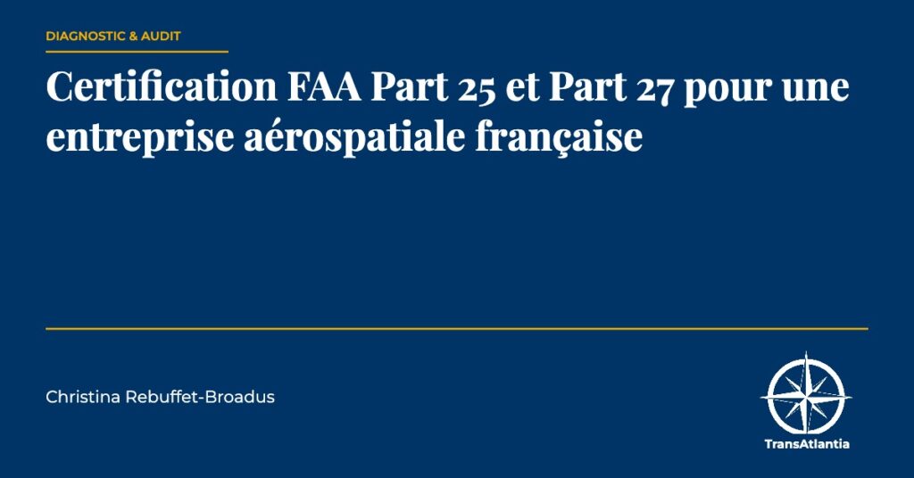 certification FAA, par Christina Rebuffet