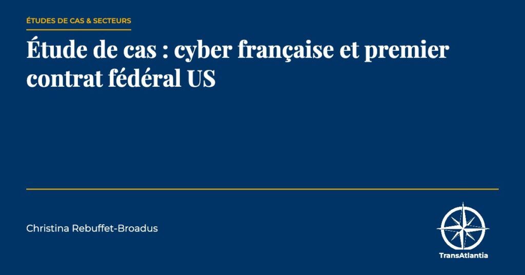 premier contrat fédéral US, par Christina Rebuffet