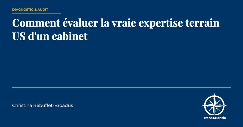 évaluer expertise terrain us cabinet, par Christina Rebuffet