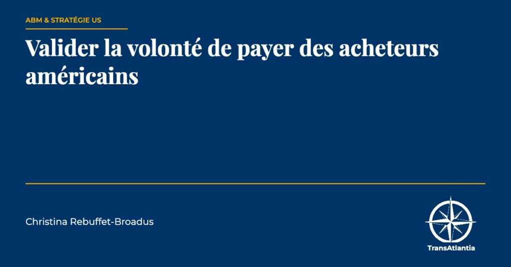 volonté de payer acheteurs américains, par Christina Rebuffet