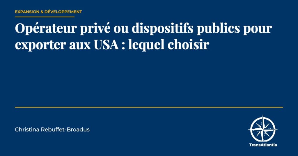 accompagnement export USA, par Christina Rebuffet