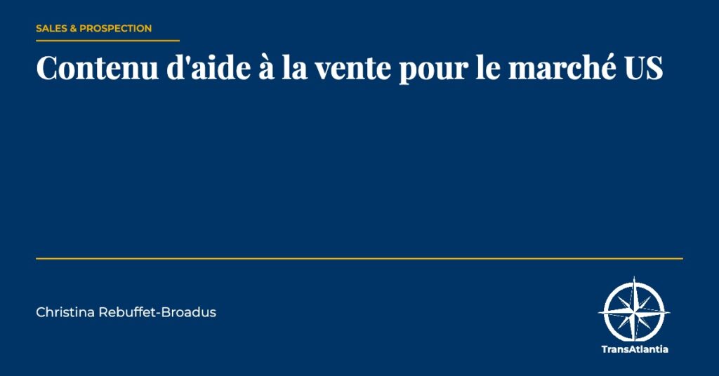 contenu d'aide à la vente, par Christina Rebuffet