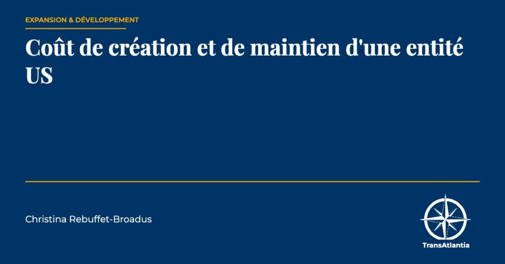 coût d'une entité US, par Christina Rebuffet