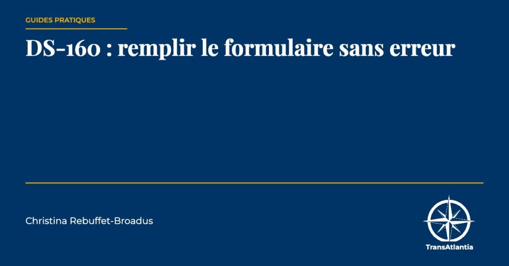 formulaire ds-160, par Christina Rebuffet