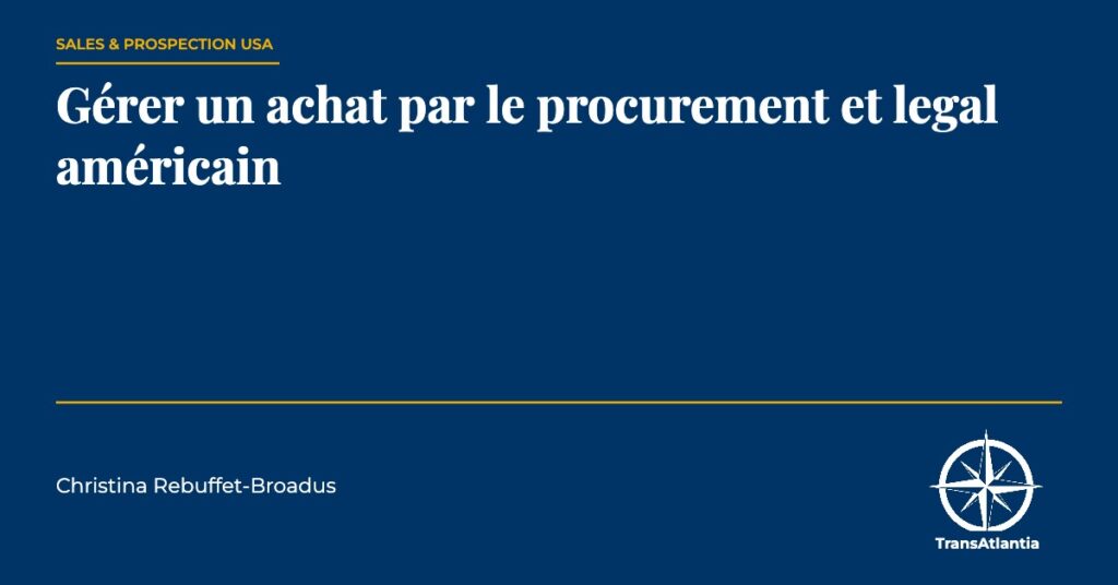 procurement et legal américain, par Christina Rebuffet