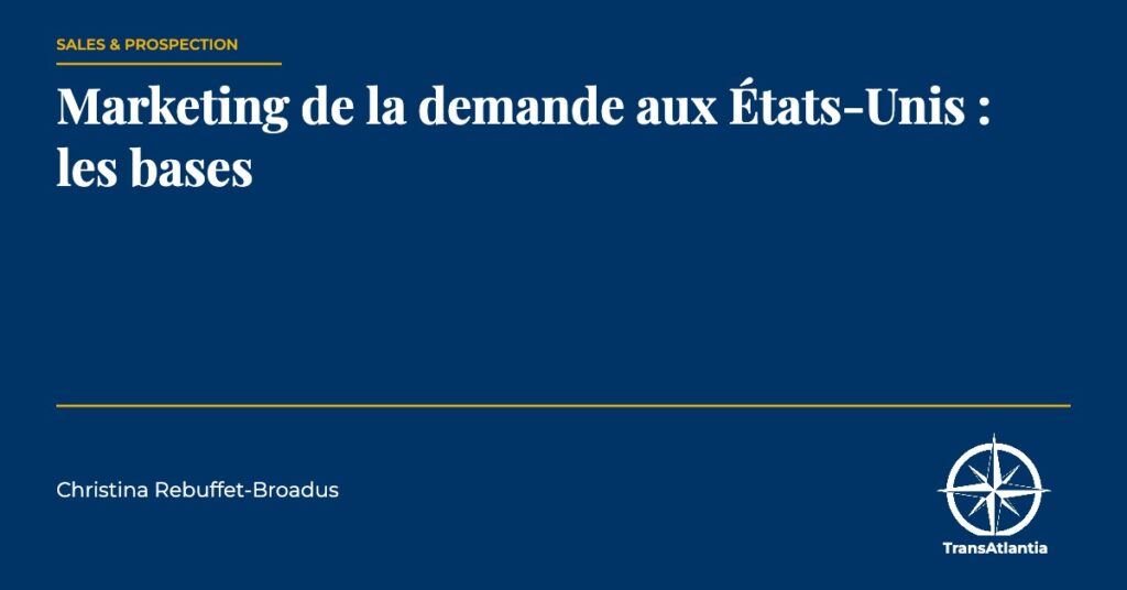 marketing de la demande, par Christina Rebuffet