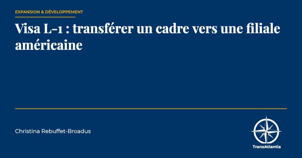 visa L-1, par Christina Rebuffet