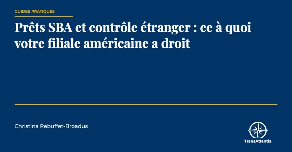 prêts SBA, par Christina Rebuffet