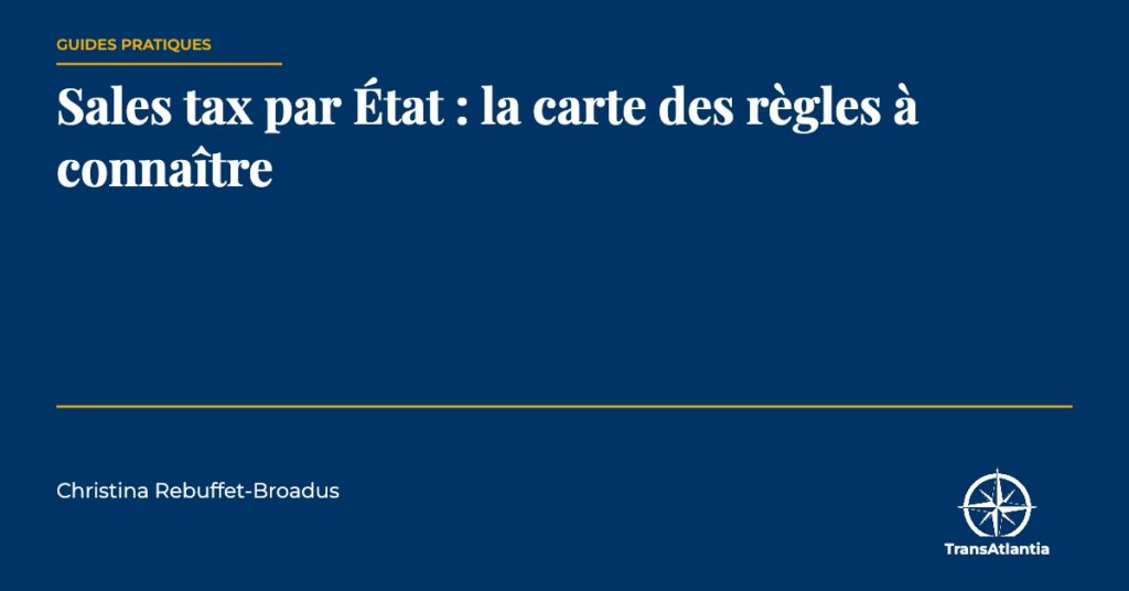 sales tax par État, par Christina Rebuffet